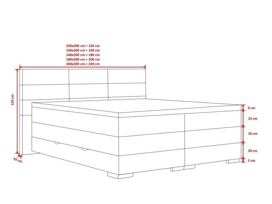 Boxspringbett Rouma Wr. mit Bettkasten Schwarz Kunstleder - WohnenRoyal