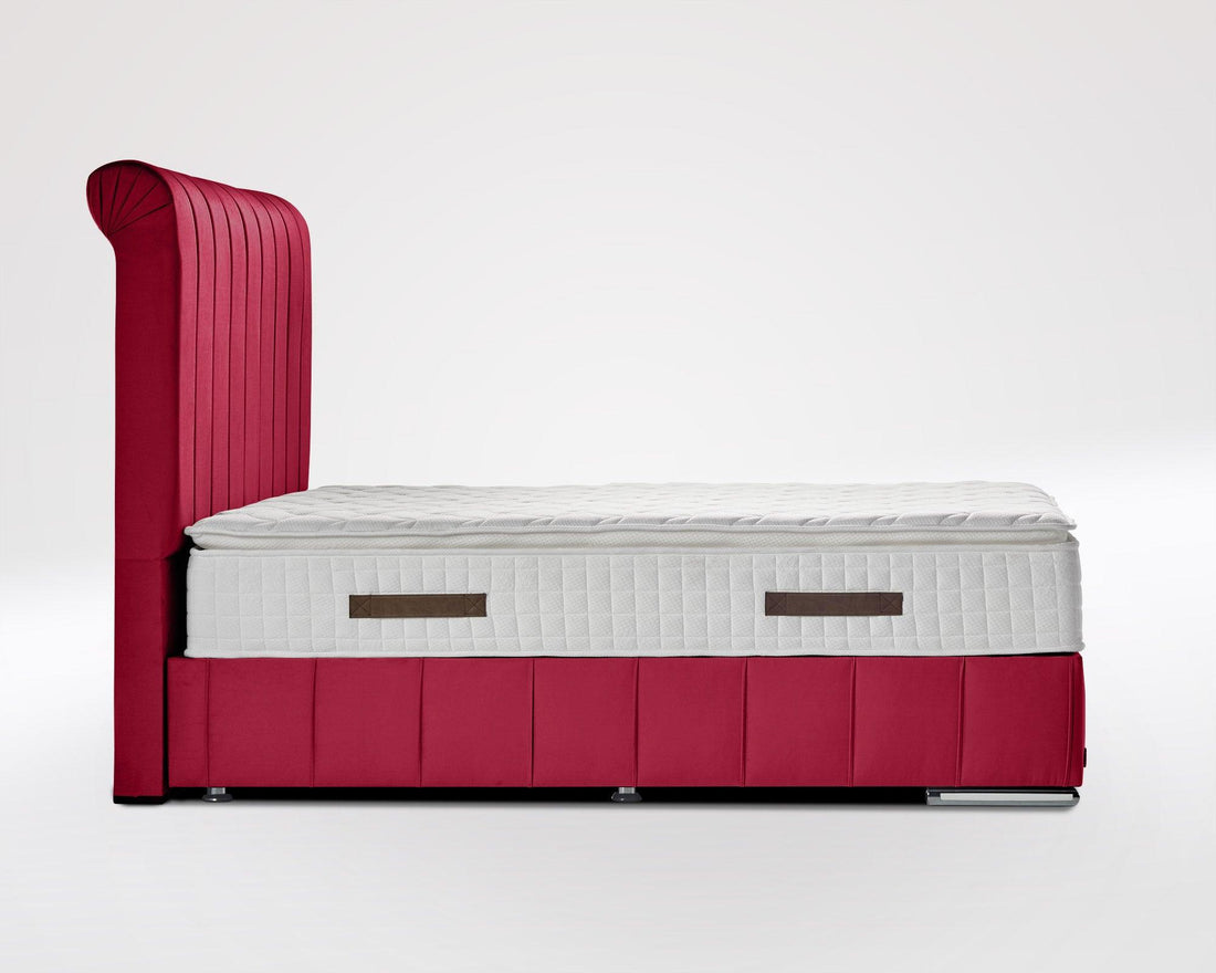 Boxspringbett Nevada Jr. mit Bettkasten Velourstoff - WohnenRoyal