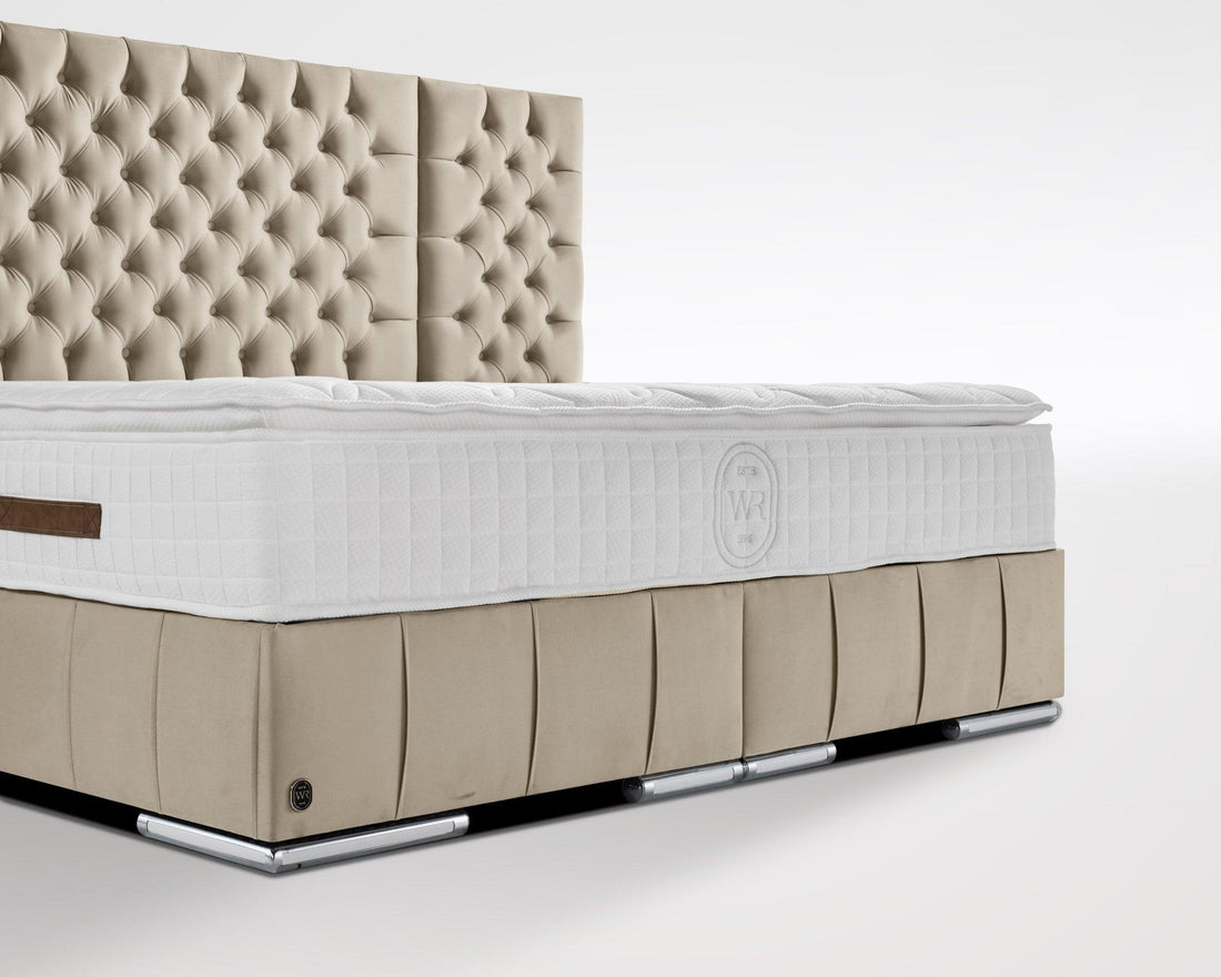 Boxspringbett Renella mit Bettkasten Velourstoff - WohnenRoyal