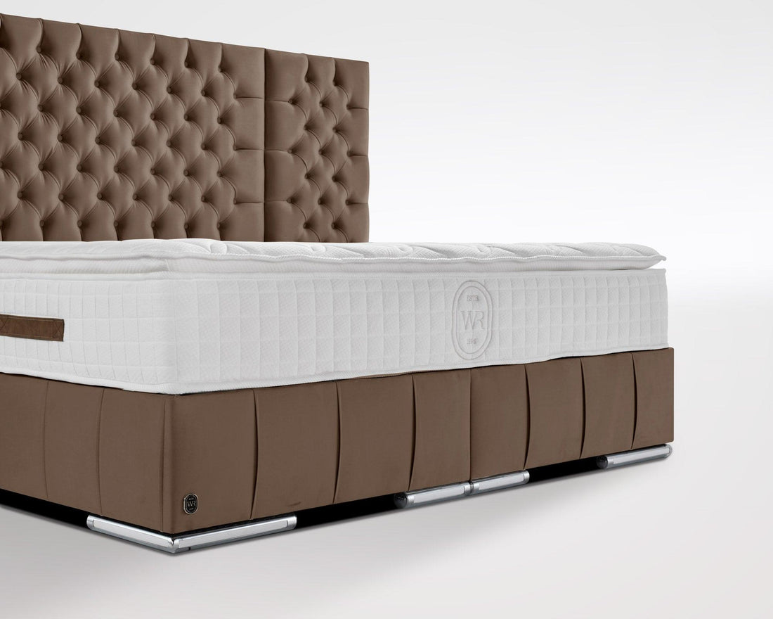 Boxspringbett Renella mit Bettkasten Velourstoff - WohnenRoyal