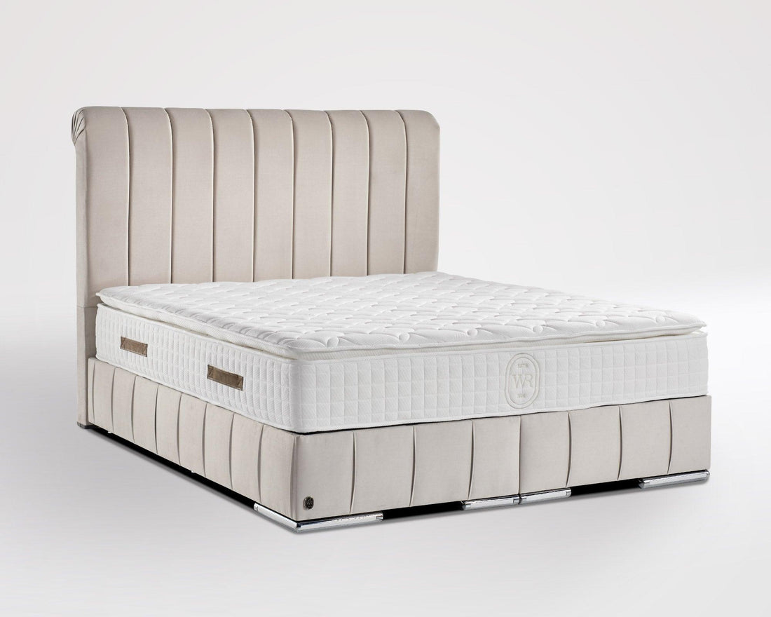 Boxspringbett Nevada Jr. mit Bettkasten Velourstoff - WohnenRoyal