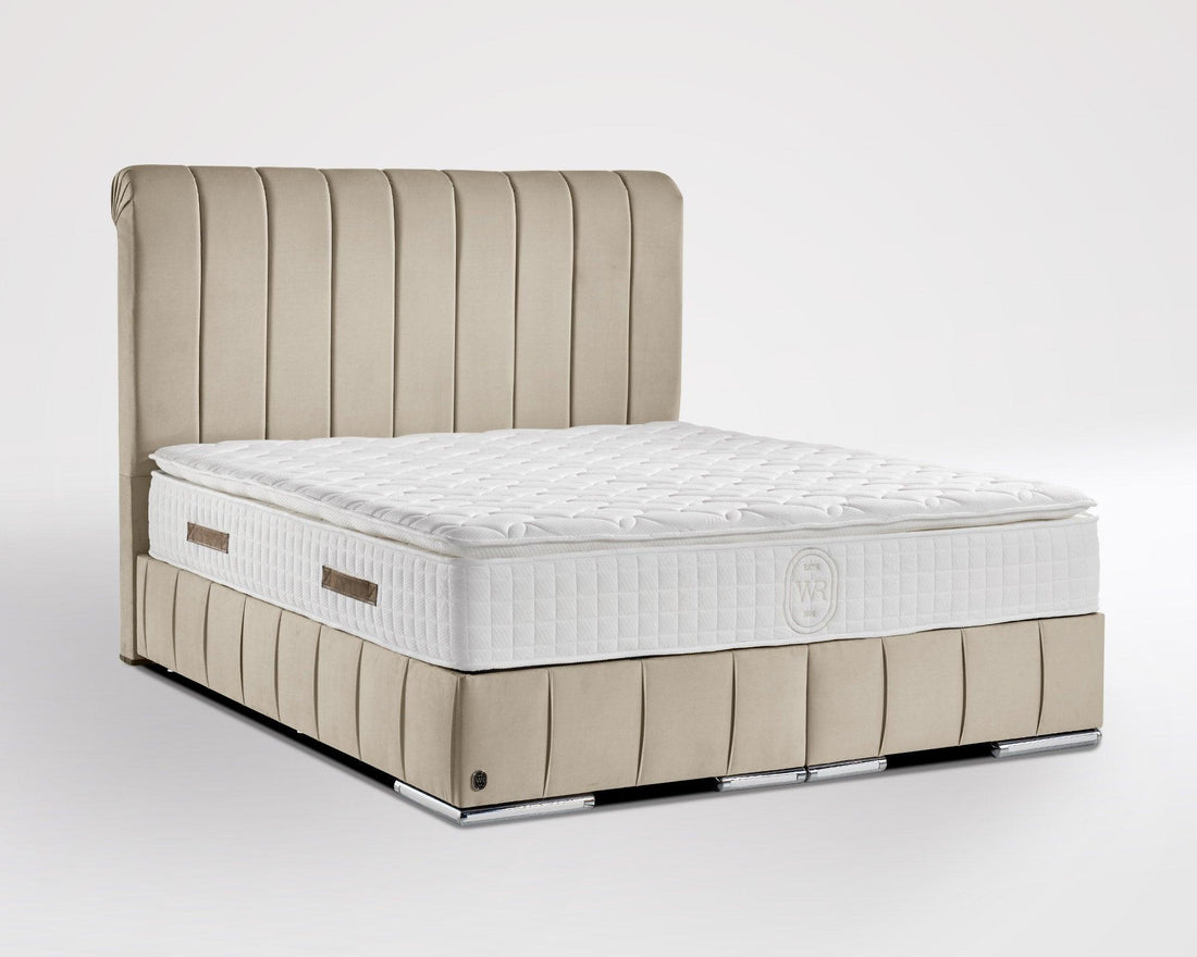 Boxspringbett Nevada Jr. mit Bettkasten Velourstoff - WohnenRoyal