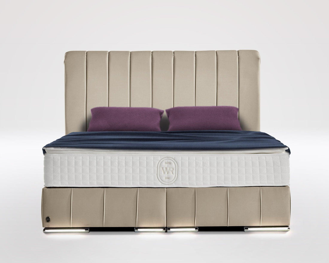 Boxspringbett Nevada Jr. mit Bettkasten Velourstoff - WohnenRoyal