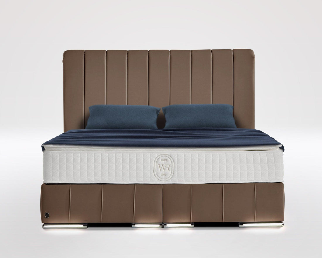 Boxspringbett Nevada Jr. mit Bettkasten Velourstoff - WohnenRoyal