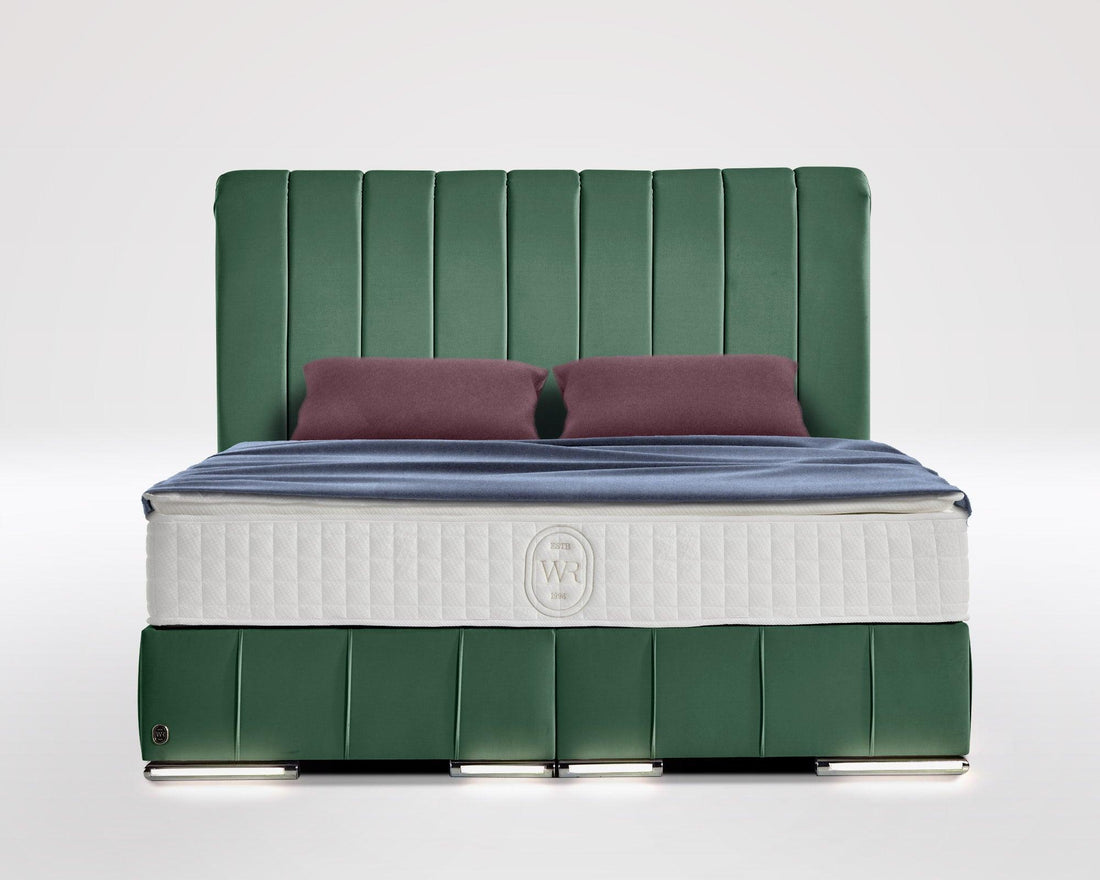 Boxspringbett Nevada Jr. mit Bettkasten Velourstoff - WohnenRoyal