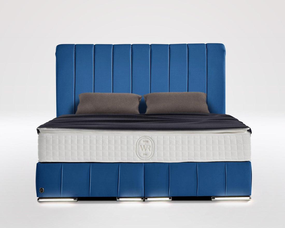 Boxspringbett Nevada Jr. mit Bettkasten Velourstoff - WohnenRoyal