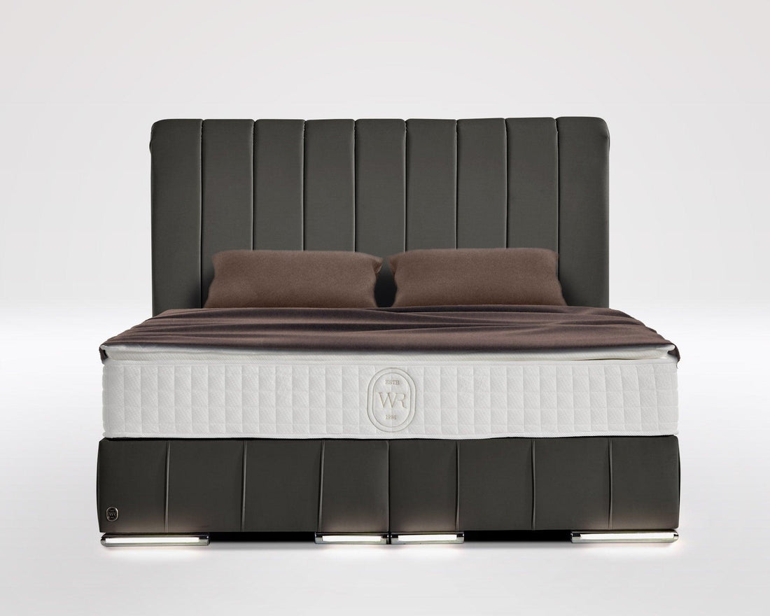 Boxspringbett Nevada Jr. mit Bettkasten Velourstoff - WohnenRoyal