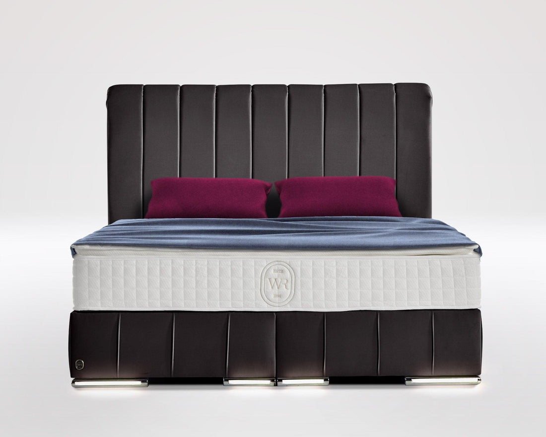 Boxspringbett Nevada Jr. mit Bettkasten Velourstoff - WohnenRoyal