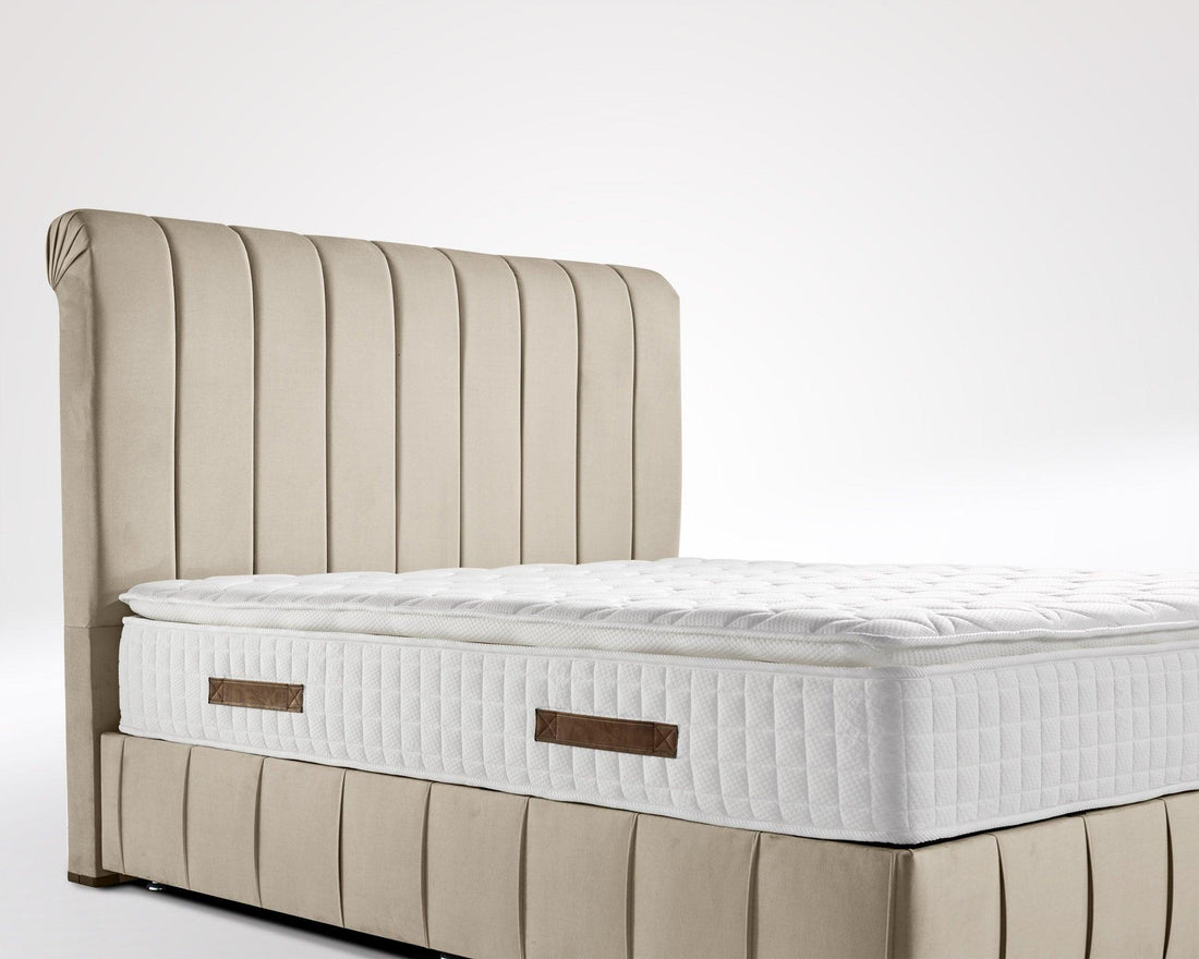 Boxspringbett Nevada Jr. mit Bettkasten Velourstoff - WohnenRoyal