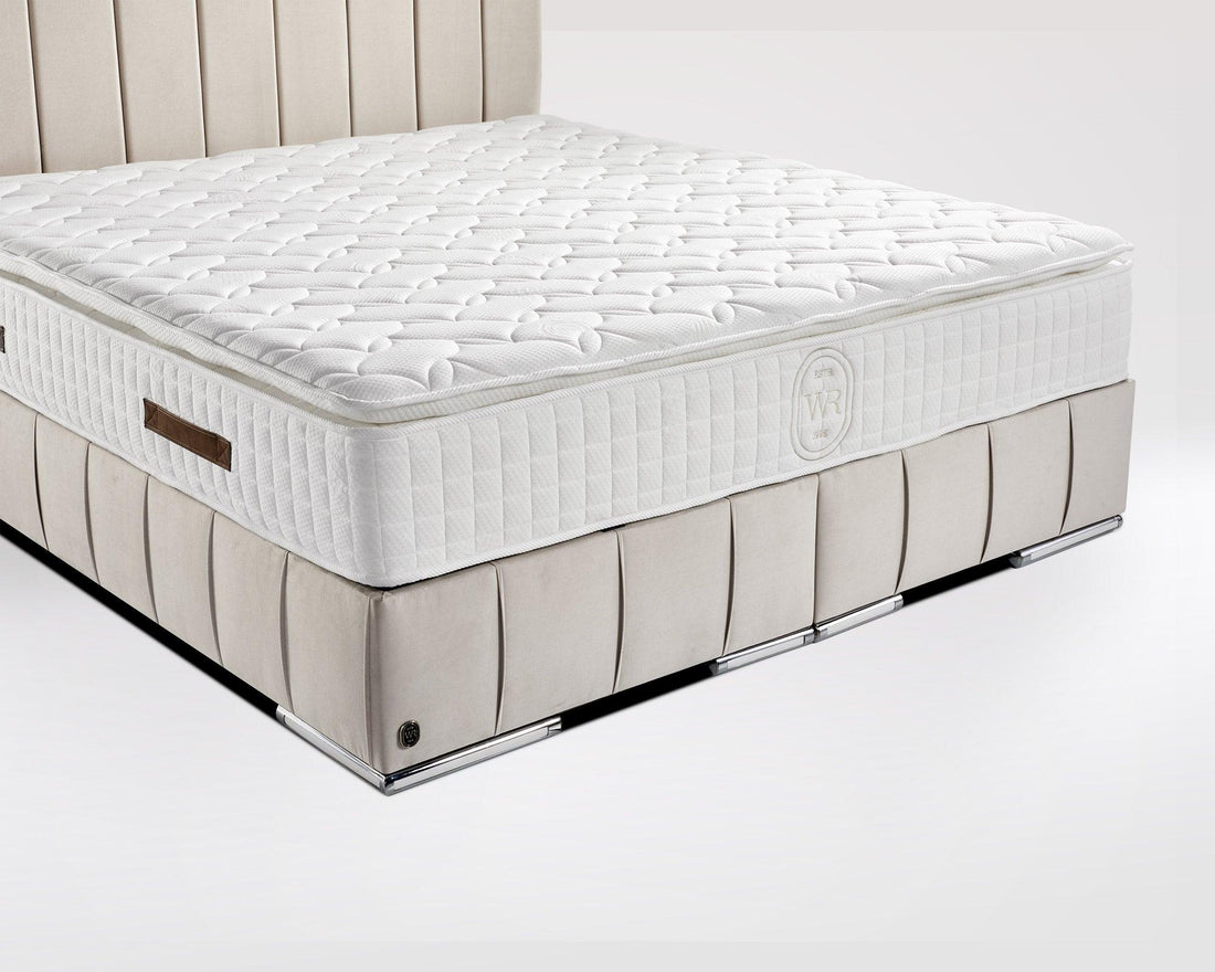 Boxspringbett Nevada Jr. mit Bettkasten Velourstoff - WohnenRoyal