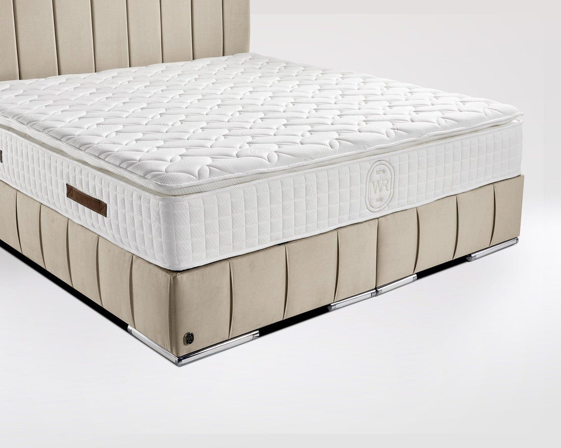 Boxspringbett Nevada Jr. mit Bettkasten Velourstoff - WohnenRoyal