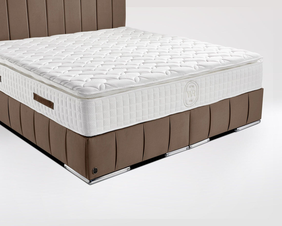 Boxspringbett Nevada Jr. mit Bettkasten Velourstoff - WohnenRoyal