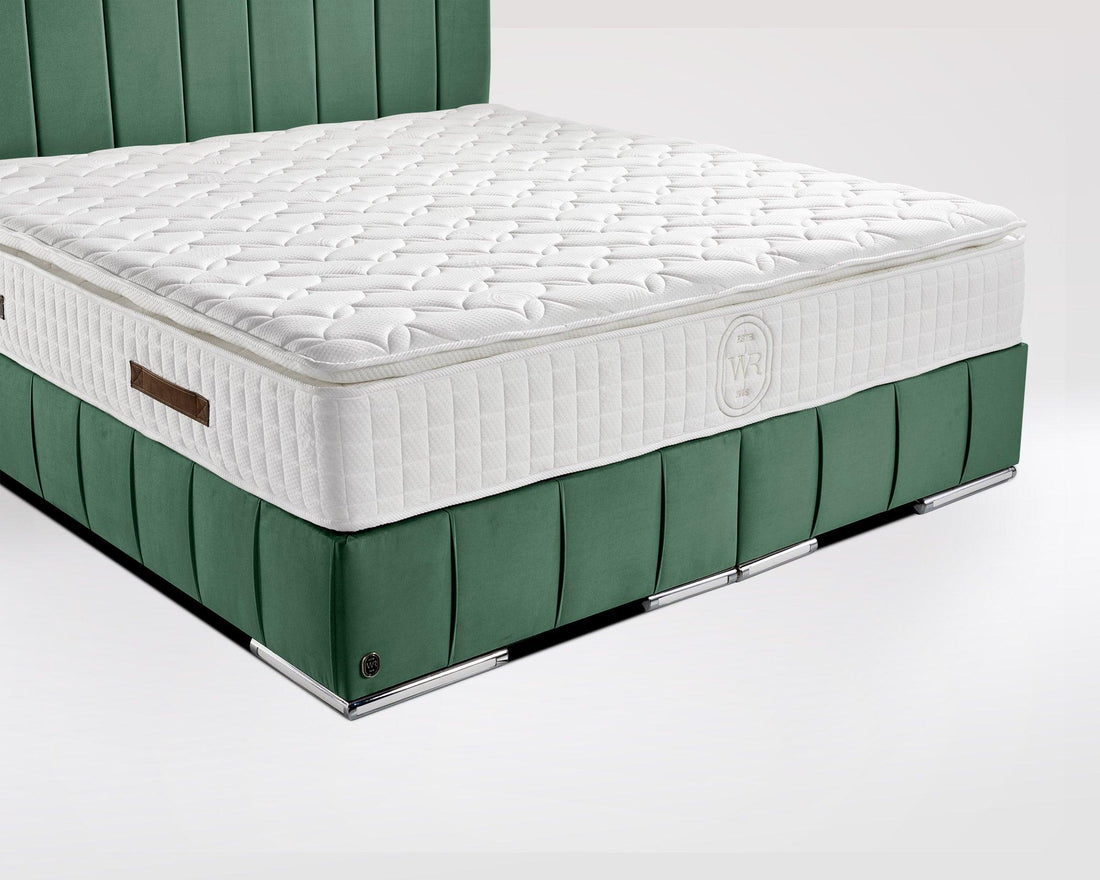 Boxspringbett Nevada Jr. mit Bettkasten Velourstoff - WohnenRoyal