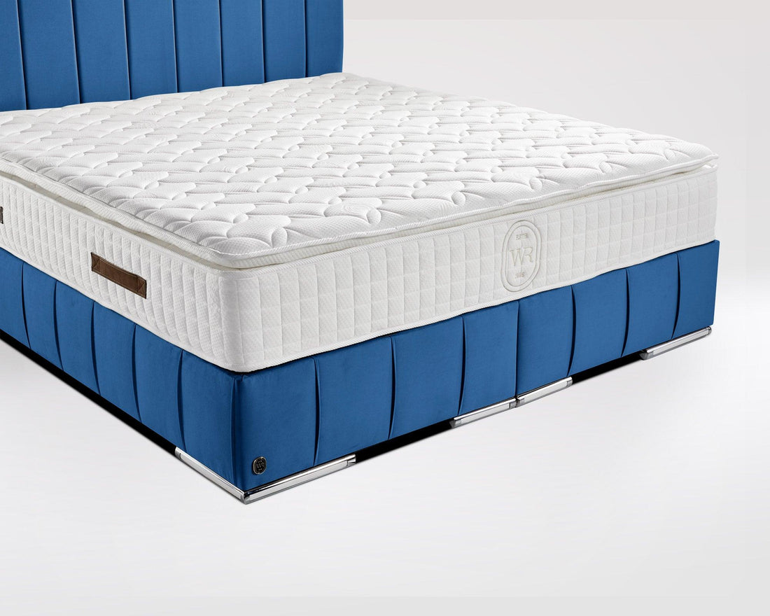 Boxspringbett Nevada Jr. mit Bettkasten Velourstoff - WohnenRoyal