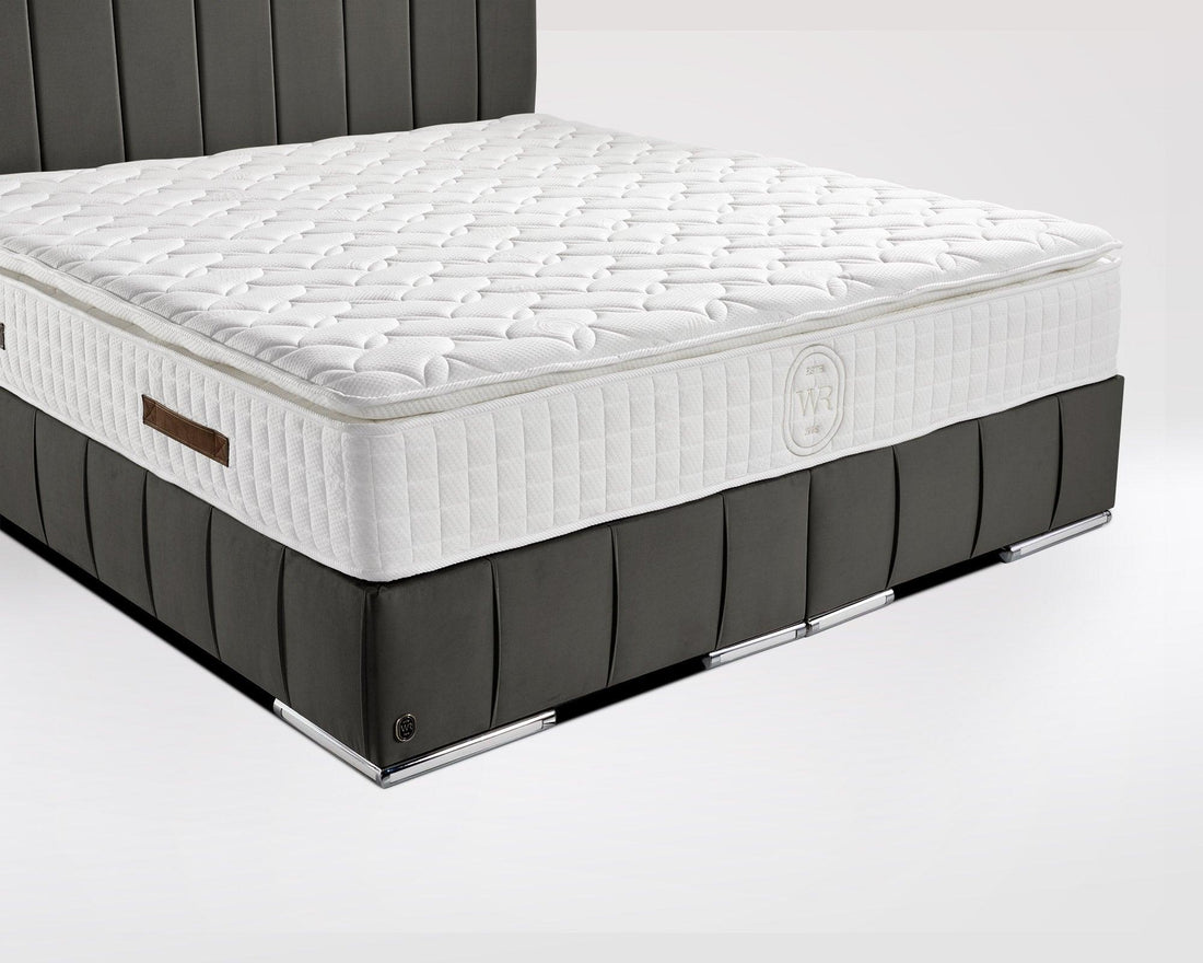 Boxspringbett Nevada Jr. mit Bettkasten Velourstoff - WohnenRoyal