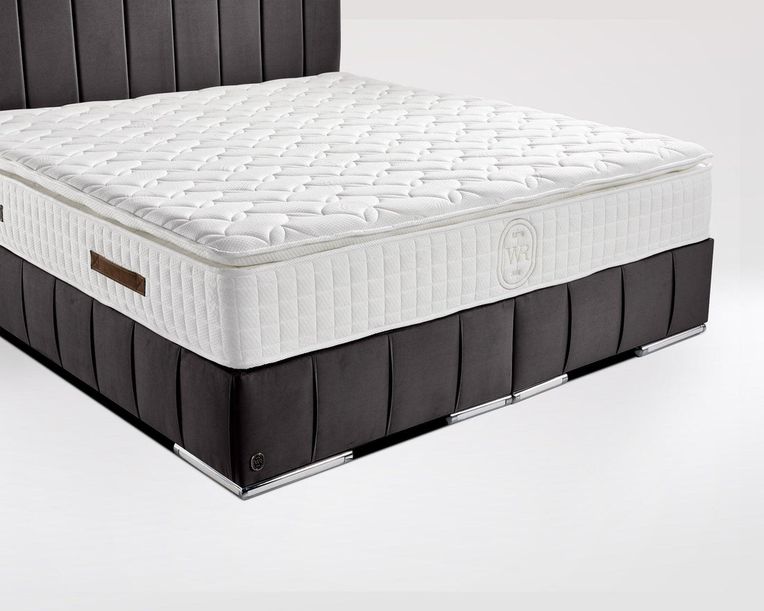 Boxspringbett Nevada Jr. mit Bettkasten Velourstoff - WohnenRoyal