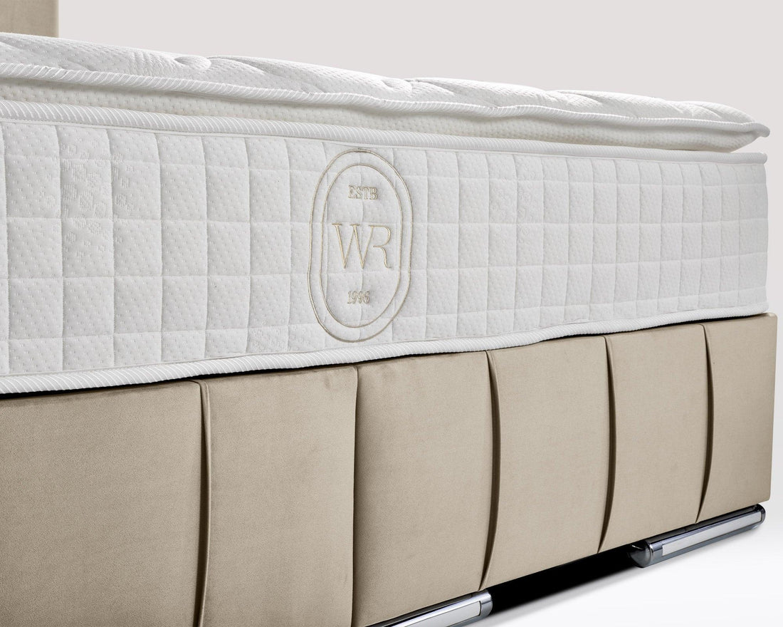 Boxspringbett Nevada Jr. mit Bettkasten Velourstoff - WohnenRoyal