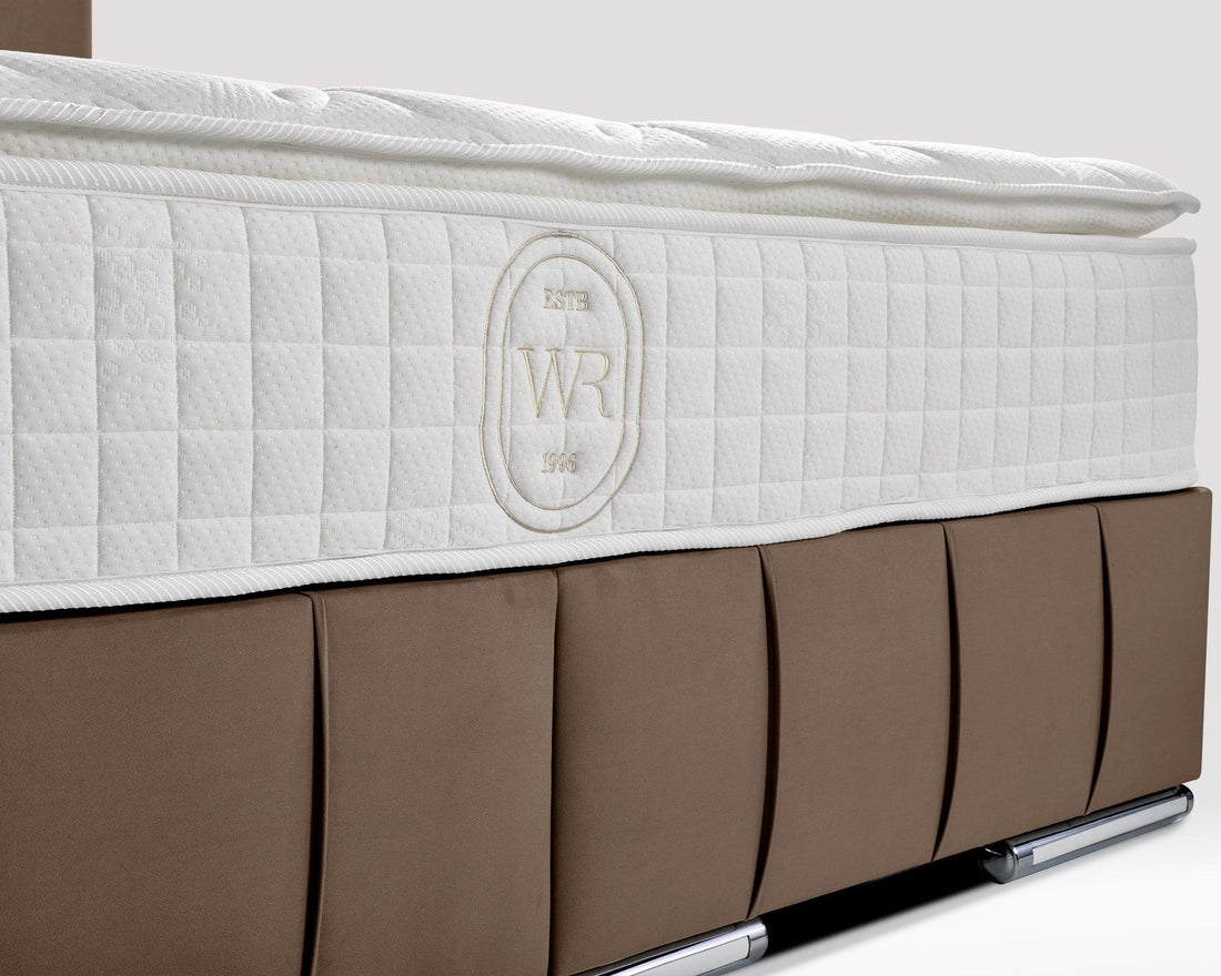 Boxspringbett Nevada Jr. mit Bettkasten Velourstoff - WohnenRoyal