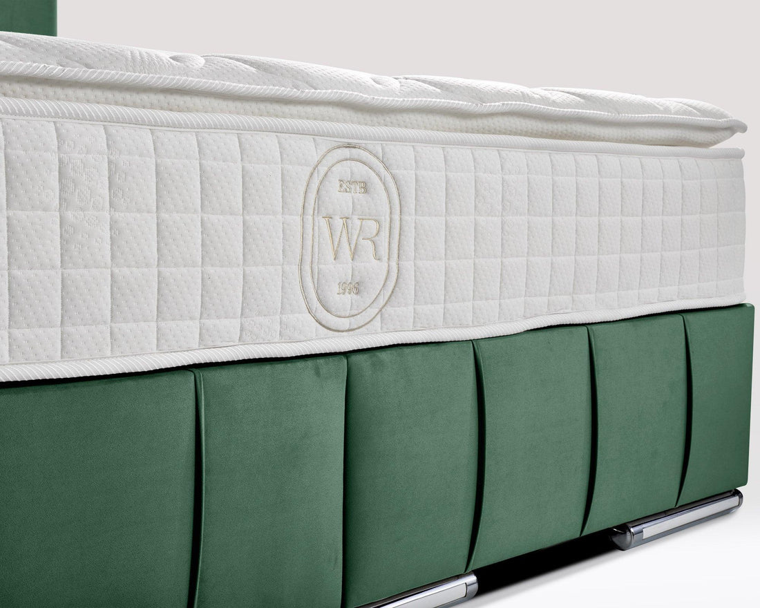 Boxspringbett Nevada Jr. mit Bettkasten Velourstoff - WohnenRoyal